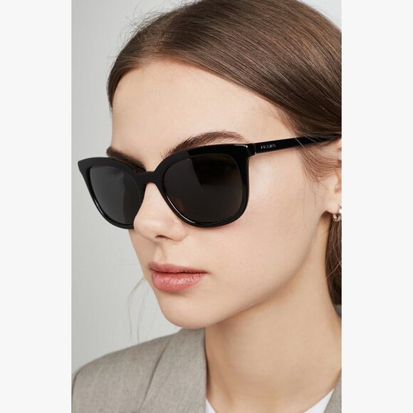 Prada Women's Sunglasses SPR-03X Black/Gray - Picture 2 of 14